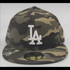 New Era Los Angeles Dodgers Camo 2021 Armed Forces Day On-Field 59FIFTY Fitted Hat
